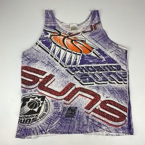 Vintage Magic Johnson T’s Men's Size L Phoenix Suns NBA All Over Print Tank Top